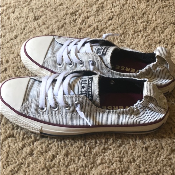 Converse Shoes - Black cream striped converse All stars size 6 Converse Shoes - Black cream striped converse All stars size 6